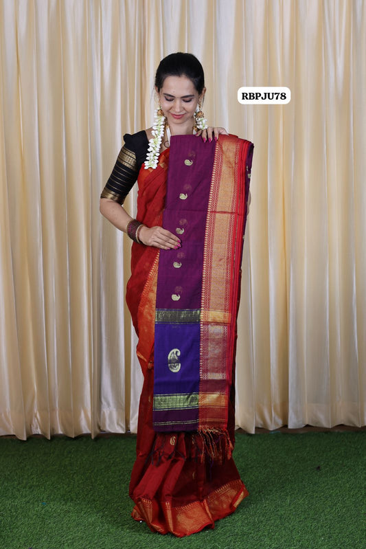 Semi silk cotton saree 🥳
