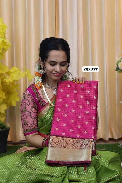 Soft Katan silk saree  🥳