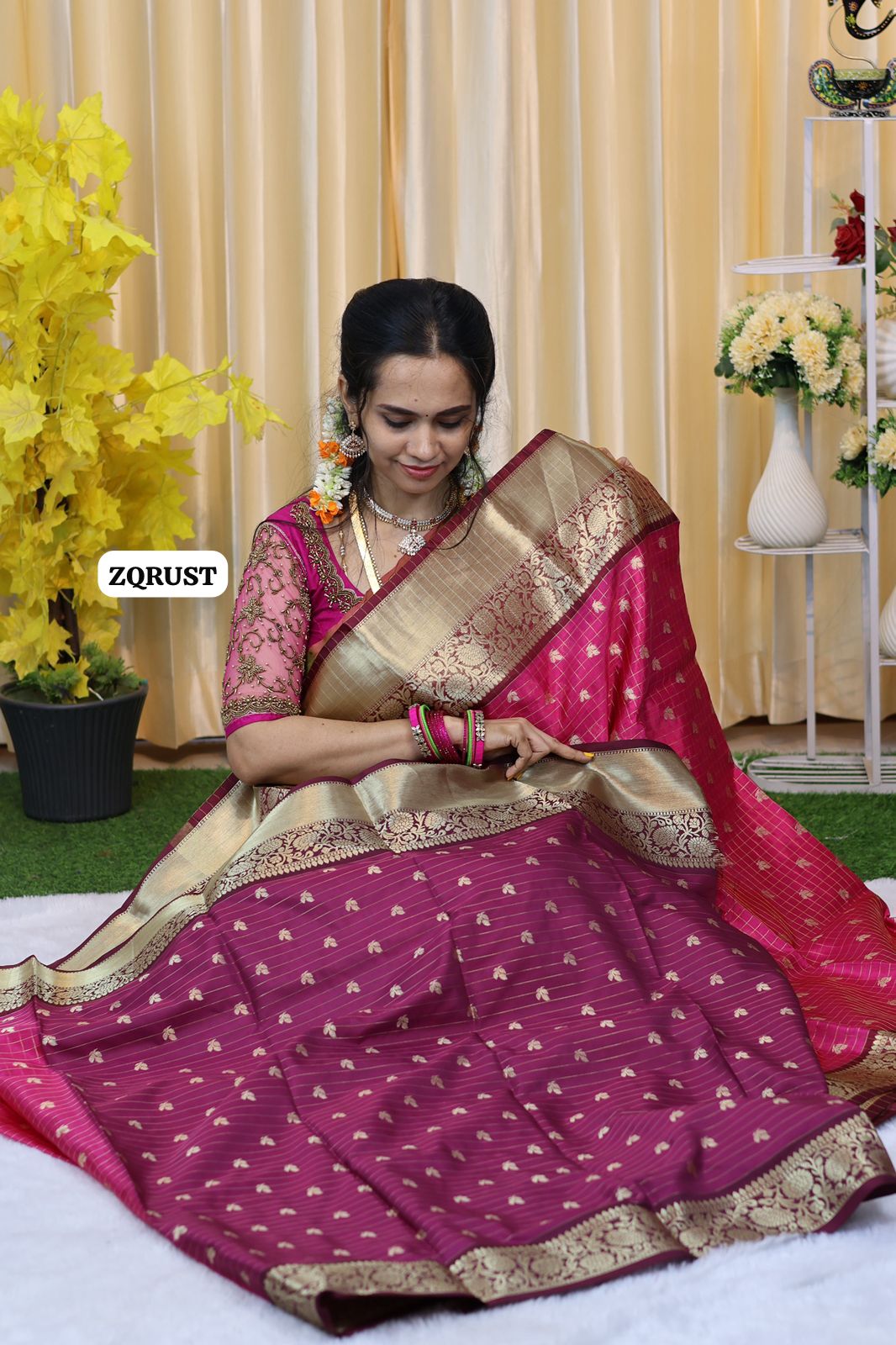 Soft Katan silk saree  🥳