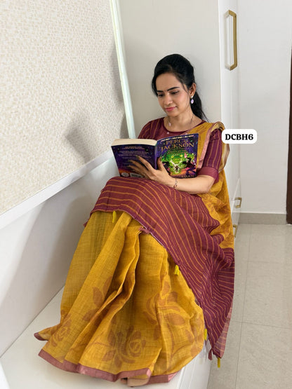 Linen cotton saree-Prebook😍😎⏰📚