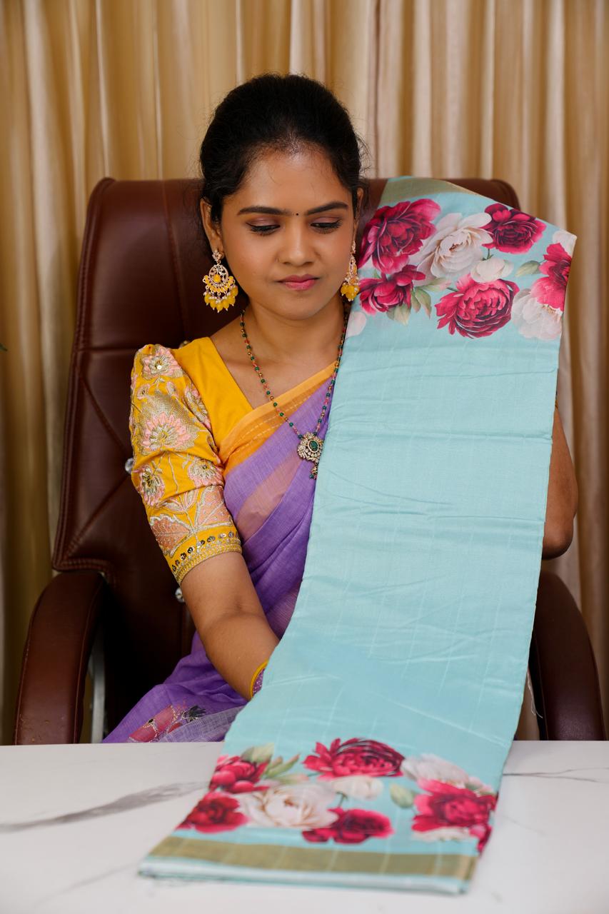 Lenin cotton saree 🥰😎