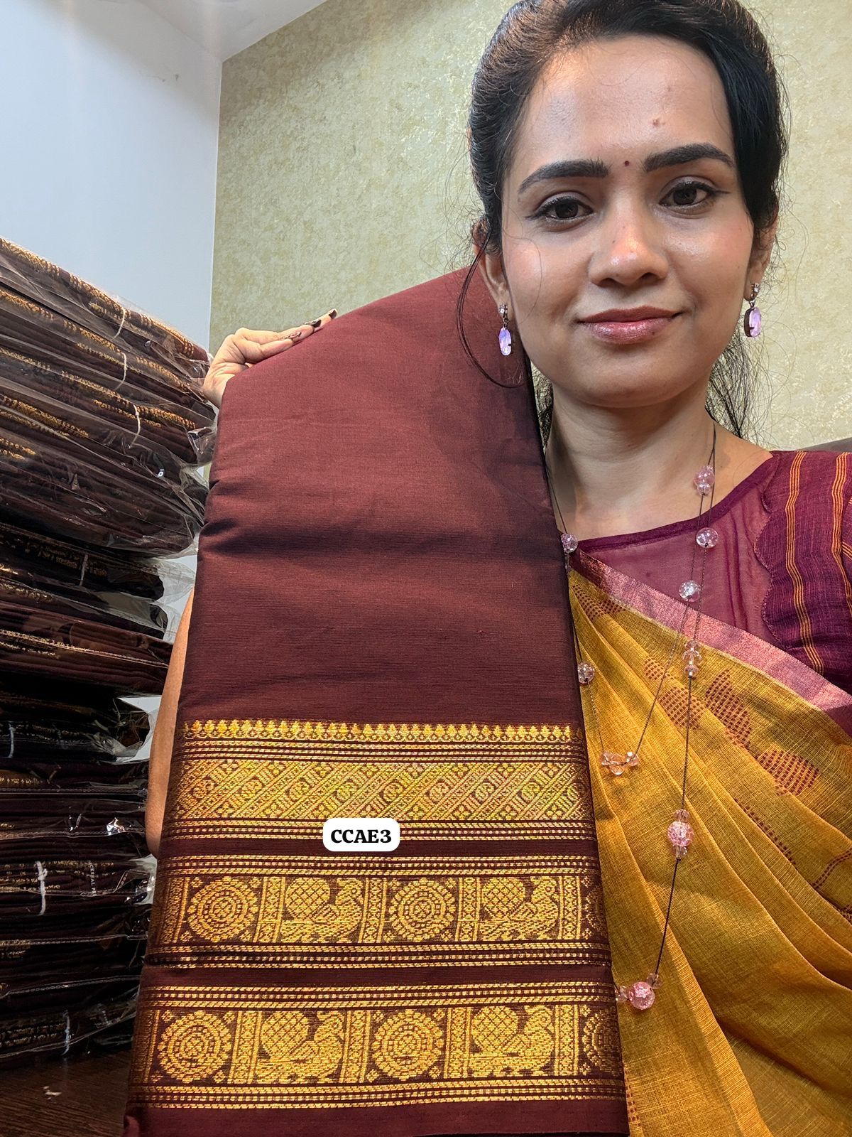 Kanchi cotton saree(slight design change)(Animal prints)😍😎📚