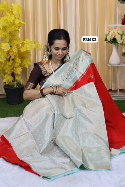 Premium quality warm silk saree 👇
