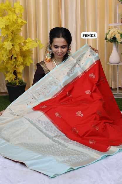 Premium quality warm silk saree 👇