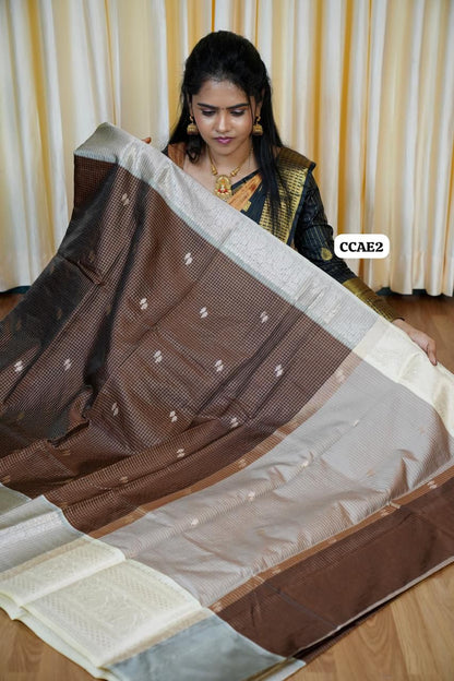 Kanchi semi silk saree🥰😎📚