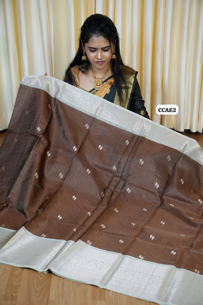 Kanchi semi silk saree🥰😎📚