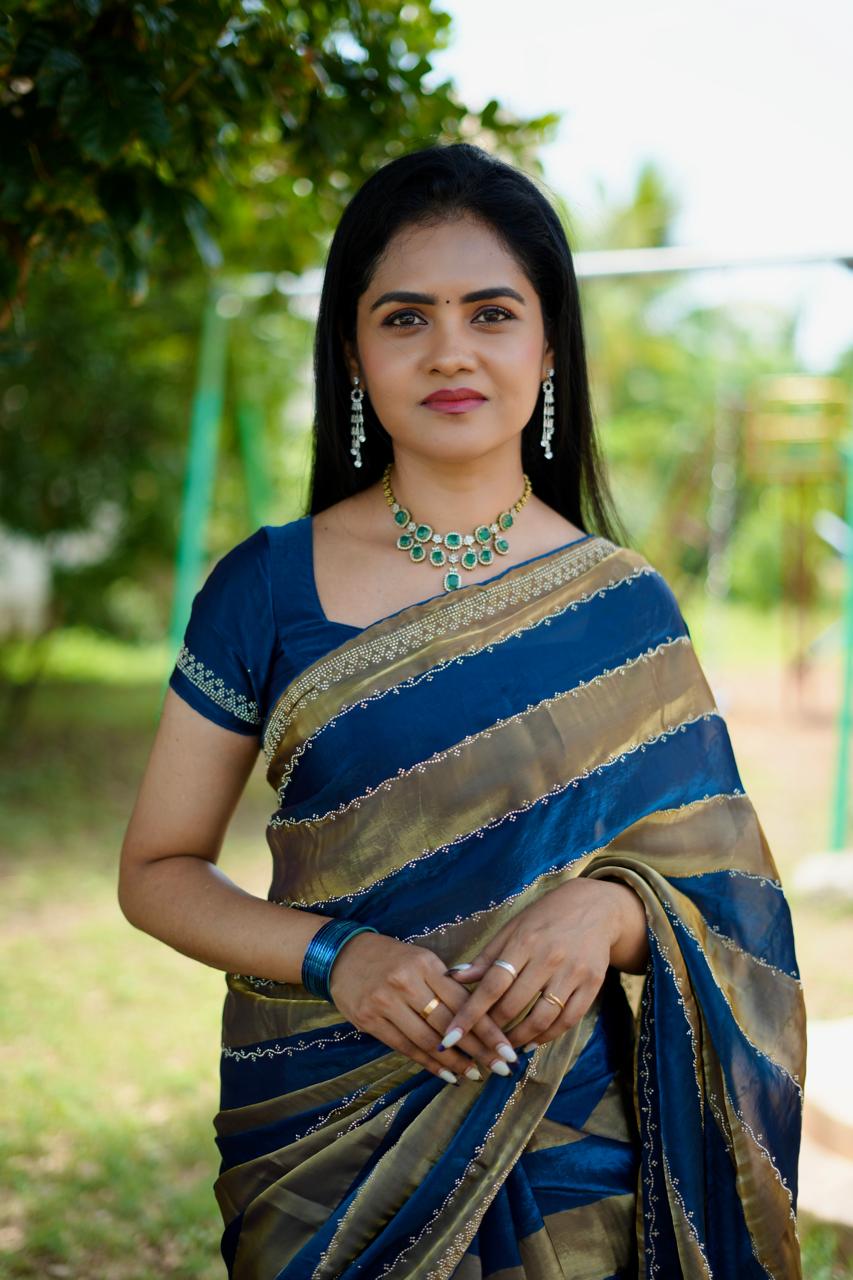 Space silk saree🥰😎📚