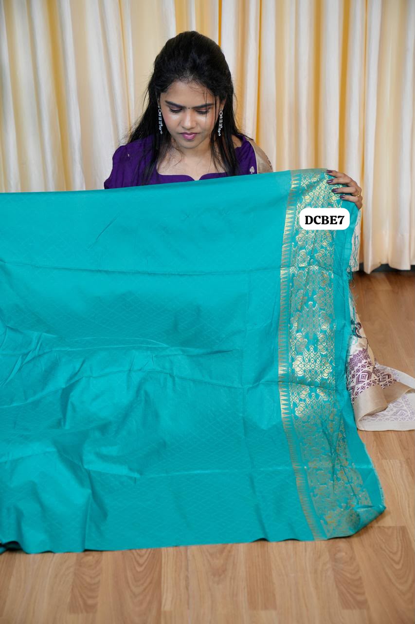 Kolam design saree  blue colour-Prebook🥰😎📚