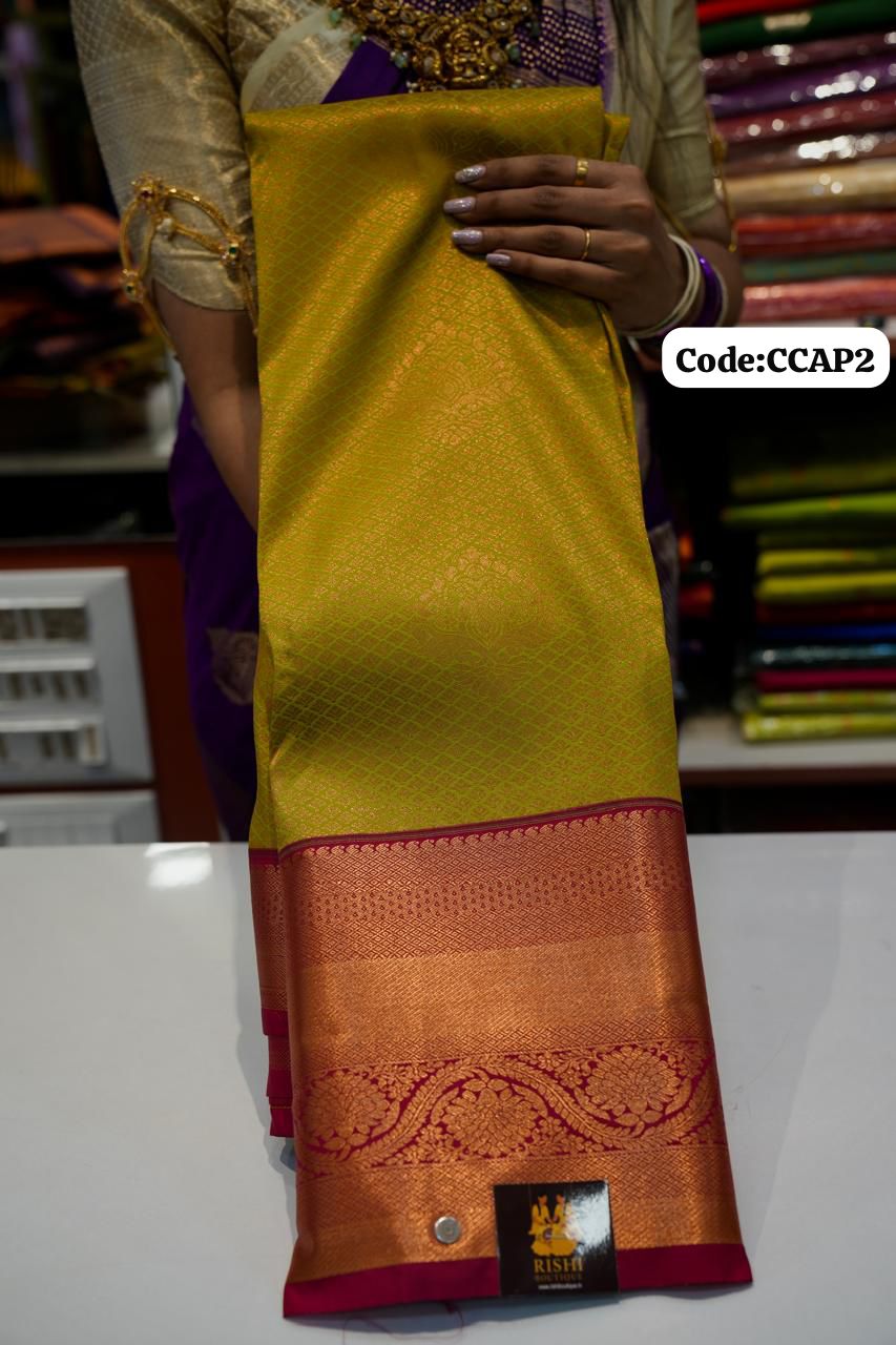 Premium Kanchi Silk Saree 🌈offer