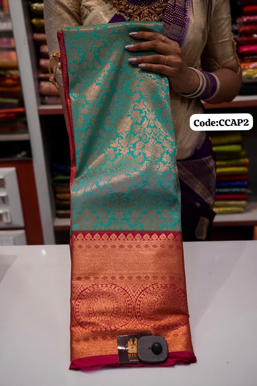 Premium Kanchi Silk Saree 🌈offer