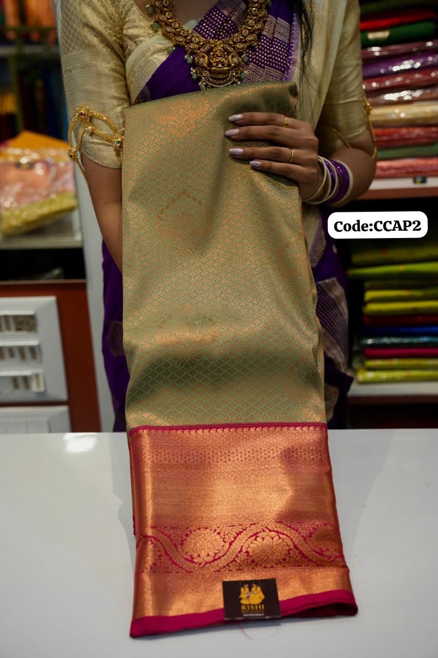 Premium Kanchi Silk Saree 🌈offer