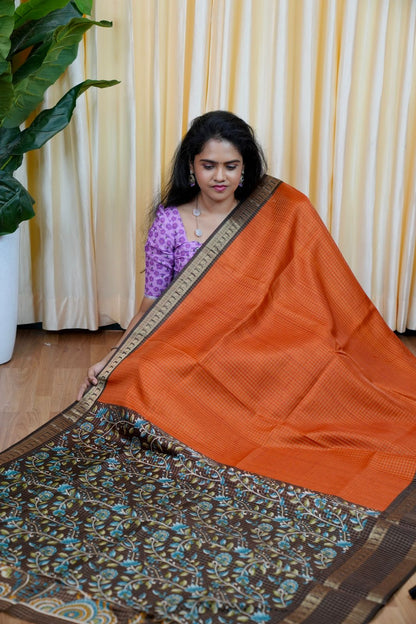 Dola Cotton sarees with Kalamkari Pallu 🎁