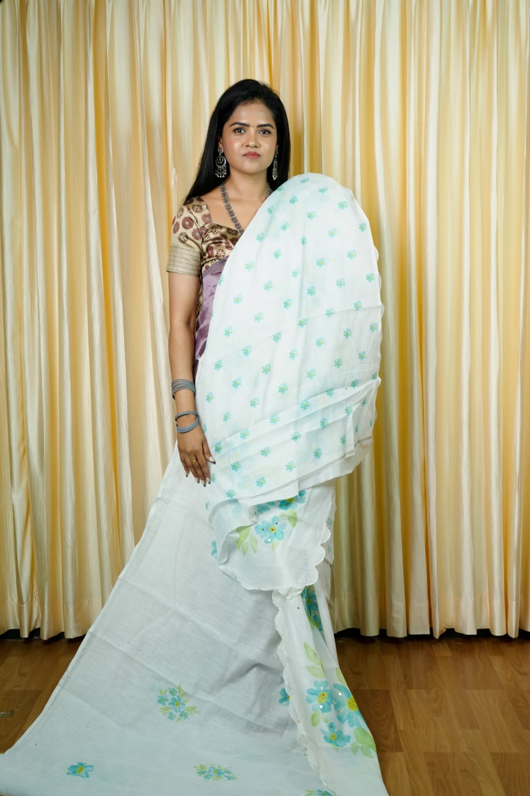 Linen Cotton saree 🥳