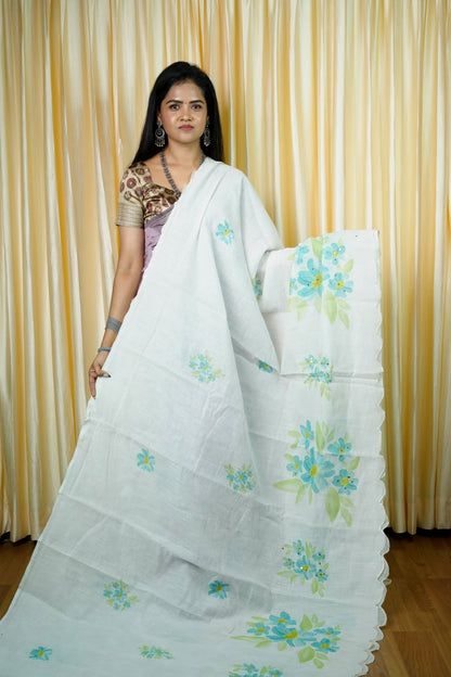 Linen Cotton saree 🥳