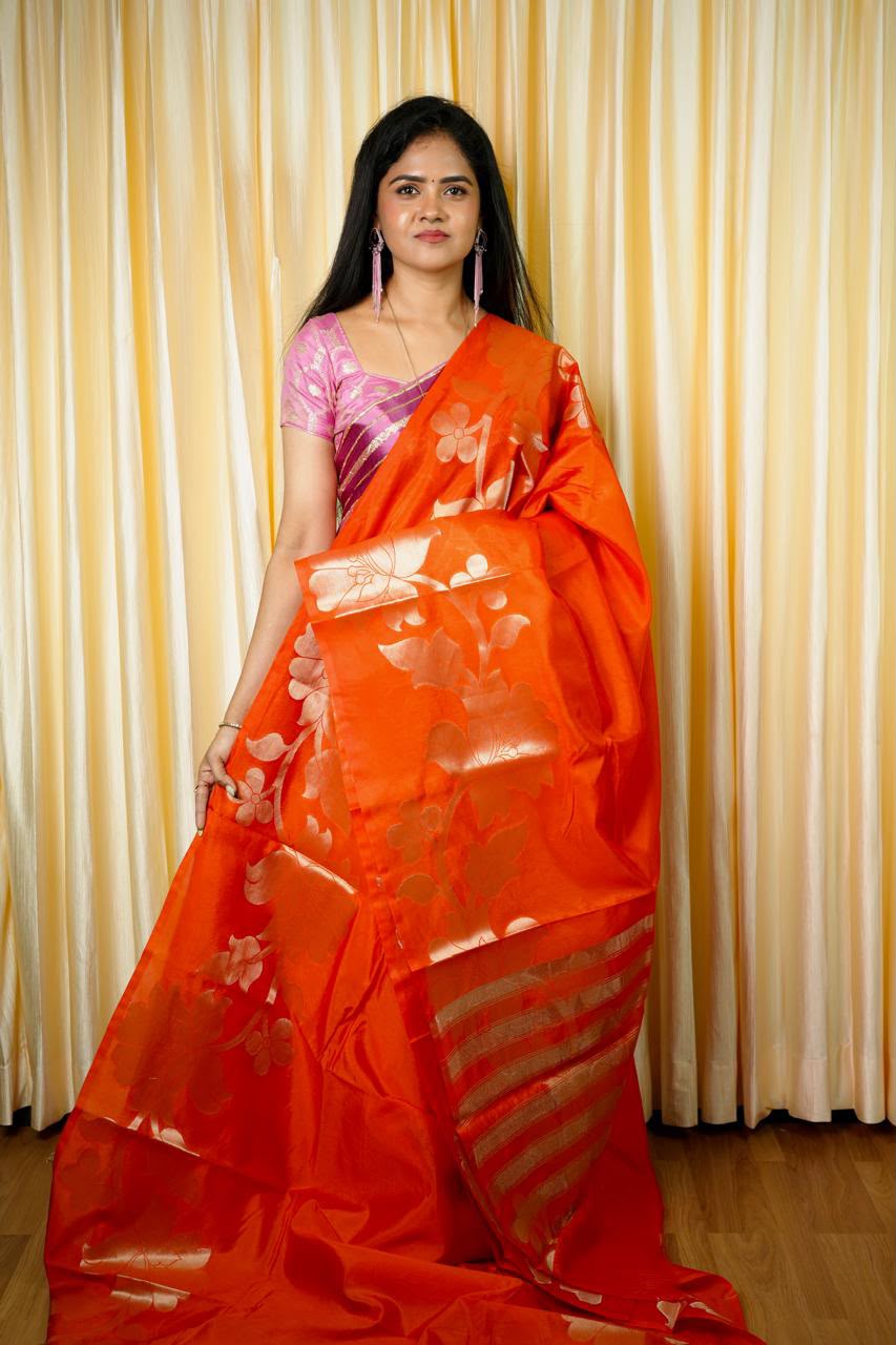 Semi Katan silk sarees🥰🥳