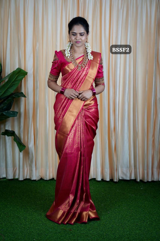 Bridal semi soft silk saree 🥳✅