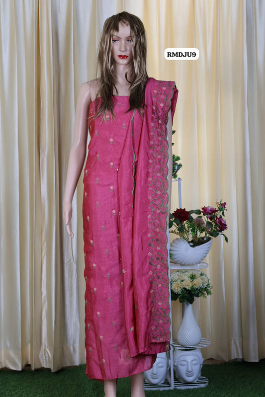 Aadi offer🌹Chinnon silky salwar set unstitched 😍