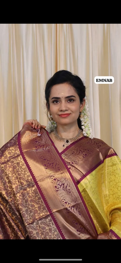 Bridal kanchi semi soft silk saree😍🥳