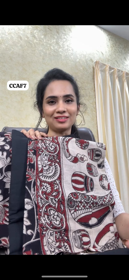 Kalamkari 3piece Set unstitched 😍😎📚