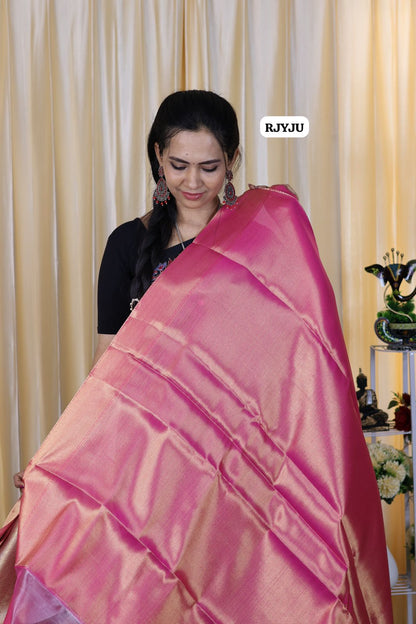 Jothika inspired saree,Katan tissue. in cross strips 🥳