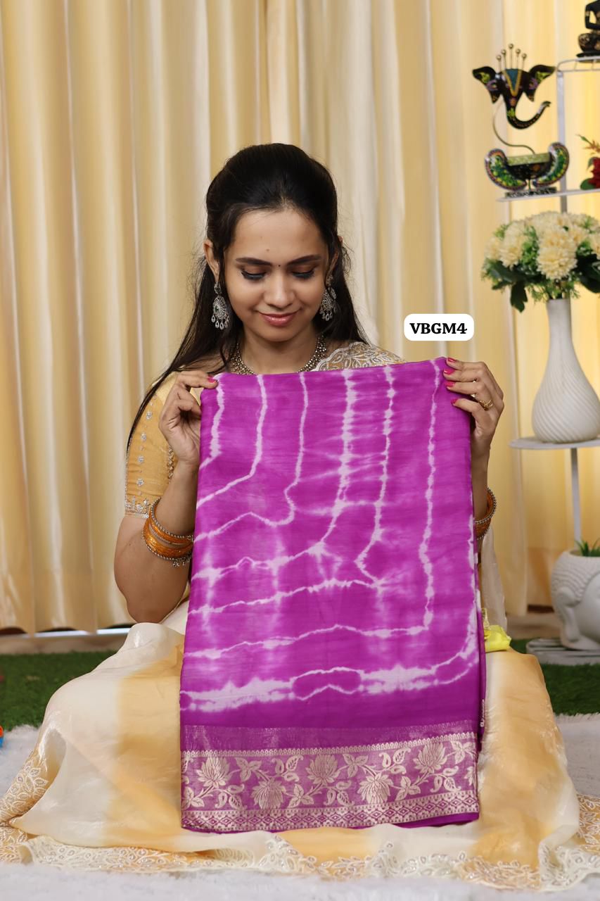 Shibori chiffon silk saree 😍Ⓜ️