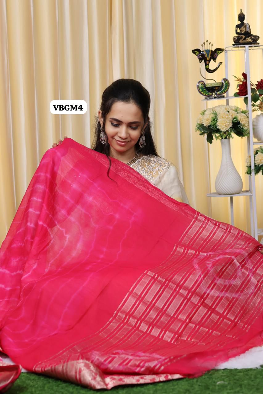 Shibori chiffon silk saree 😍Ⓜ️