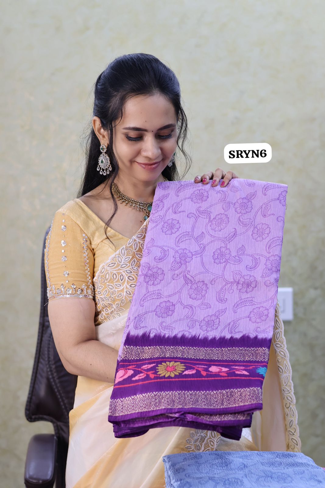 Semi Tussar mixed designer saree with attractive colour border and blouse😍Ⓜ️