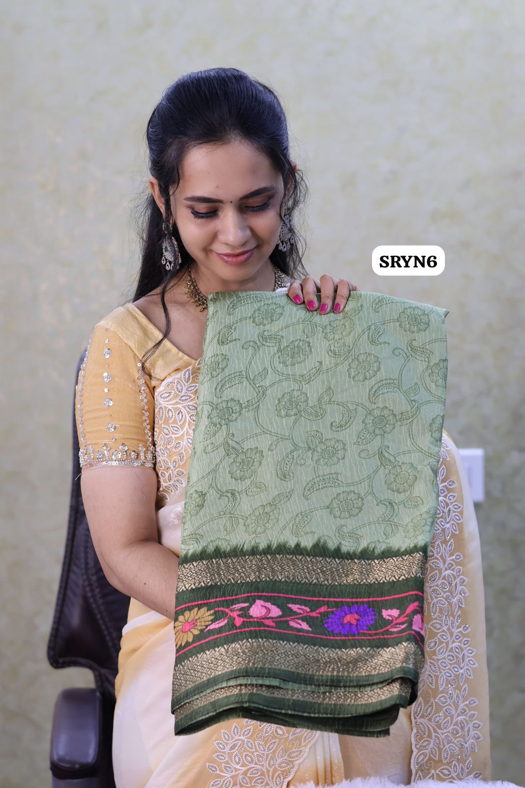 Semi Tussar mixed designer saree with attractive colour border and blouse😍Ⓜ️