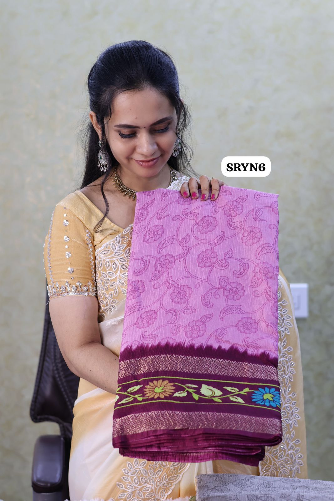 Semi Tussar mixed designer saree with attractive colour border and blouse😍Ⓜ️