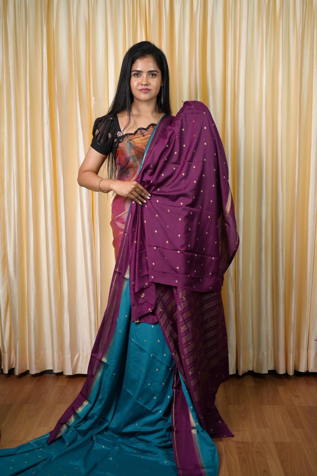 Semi Mysore crepe silk sarees🥰✅