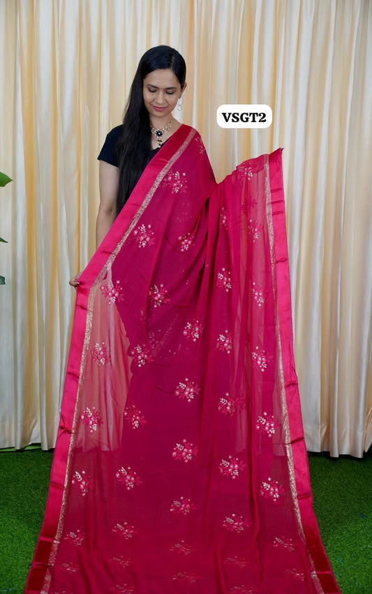 Viscose Georgette saree🥰 🥳