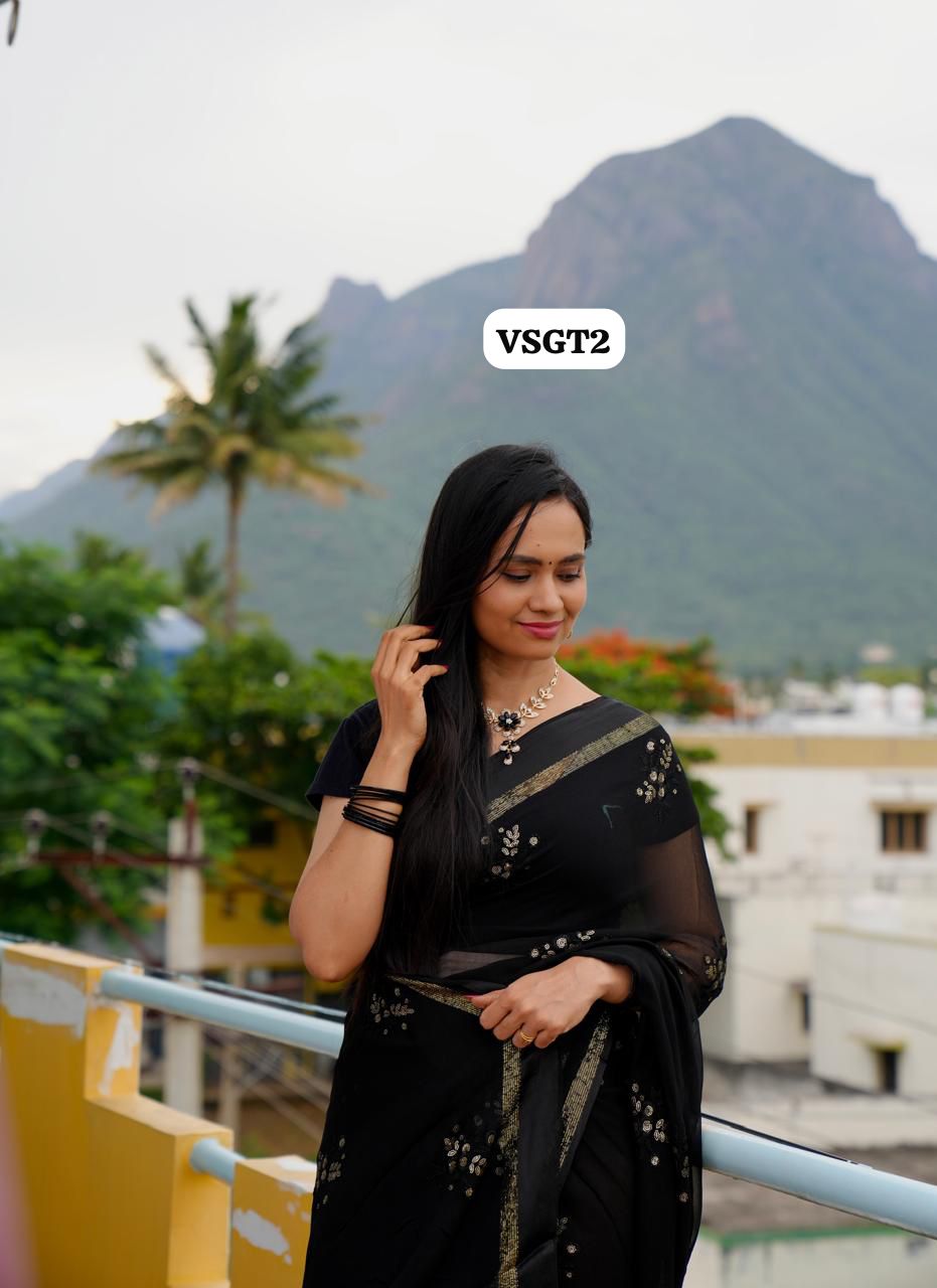 Viscose Georgette saree🥳