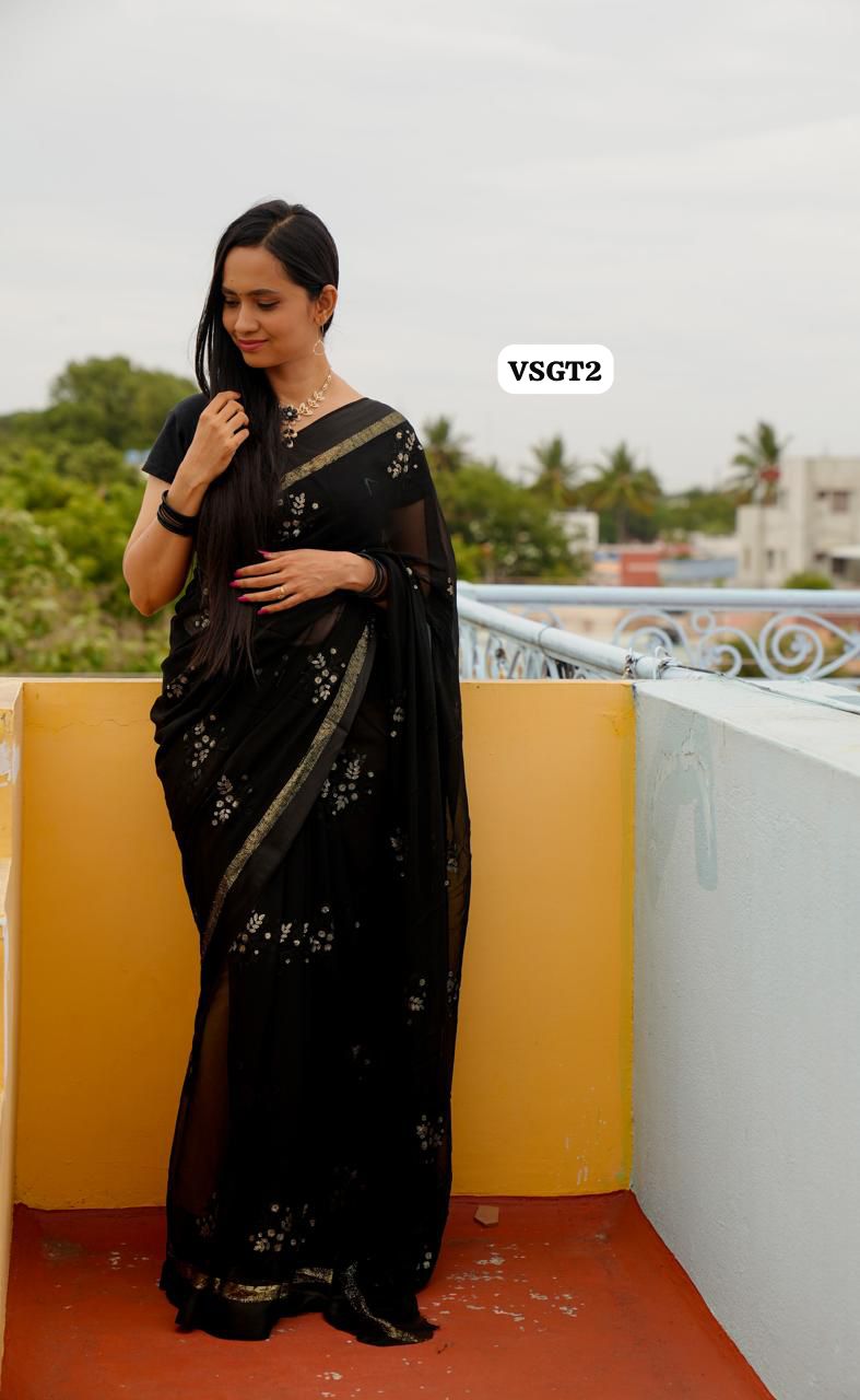 Viscose Georgette saree🥳