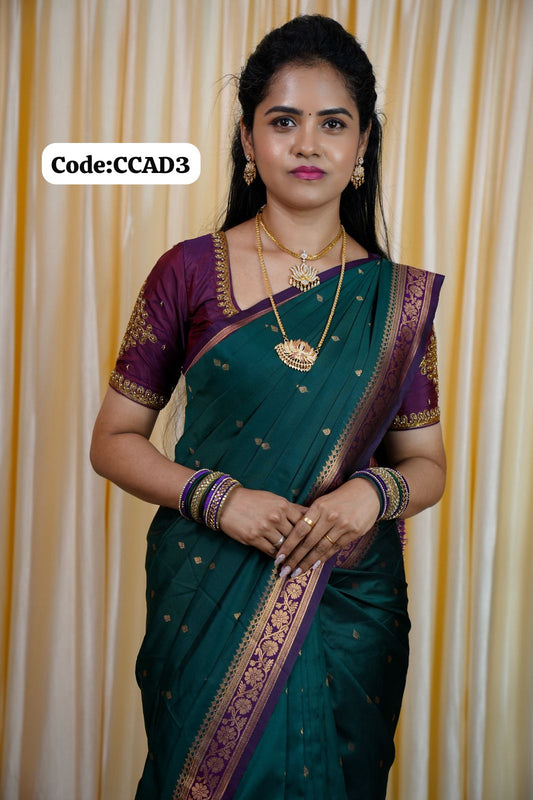 Kanchi semi silk sarees🥰😎📚🌈