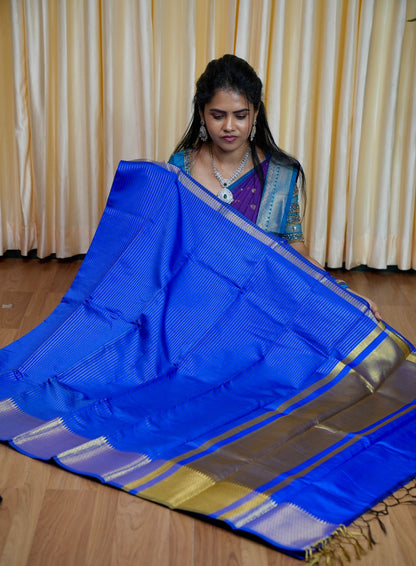 Semi silk saree with vairaoosi pattern🥰😎📚
