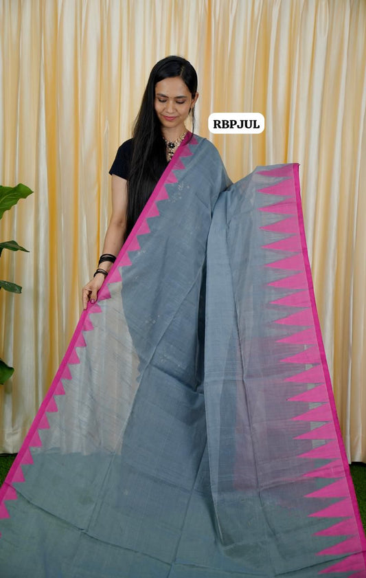 Kadhi cotton saree. with temple border 🥰🥳