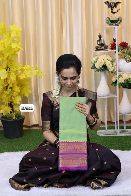 Premium Kanchi cotton saree along 🎁