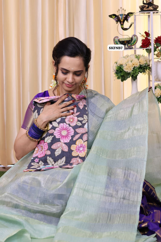 Crushed space silk with work blouse😍🥳