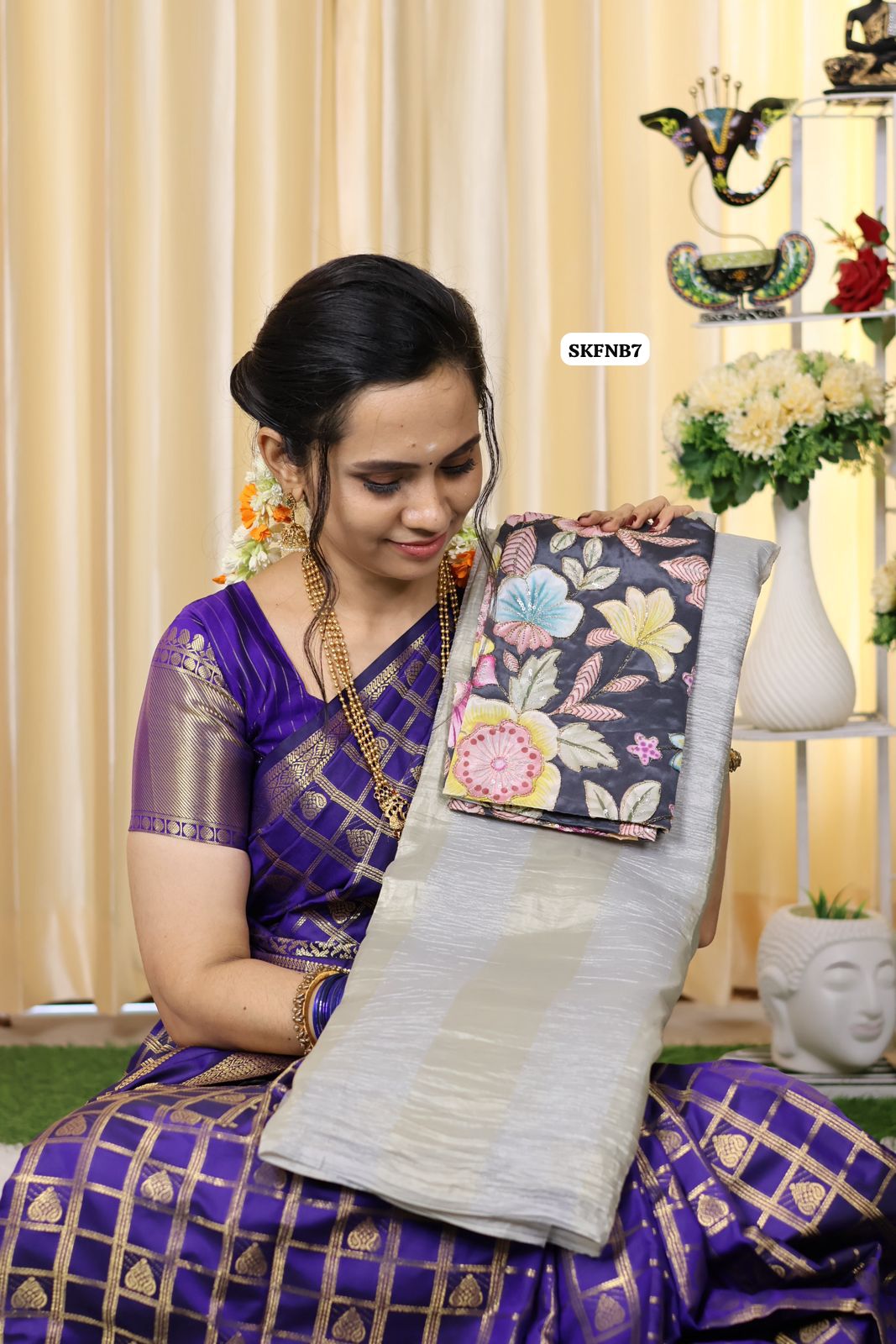 Crushed space silk with work blouse 😍🥳