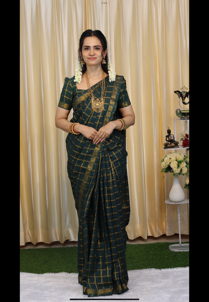 Sungudi cotton 120 count zari checks 🌈🥰😎📚