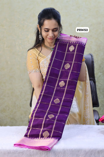 Premium warm silk saree with Contrast border🥳Dispatch time 4 or 5 days
