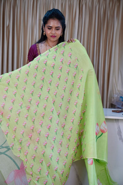 Linen cotton saree🥰🥳✅
