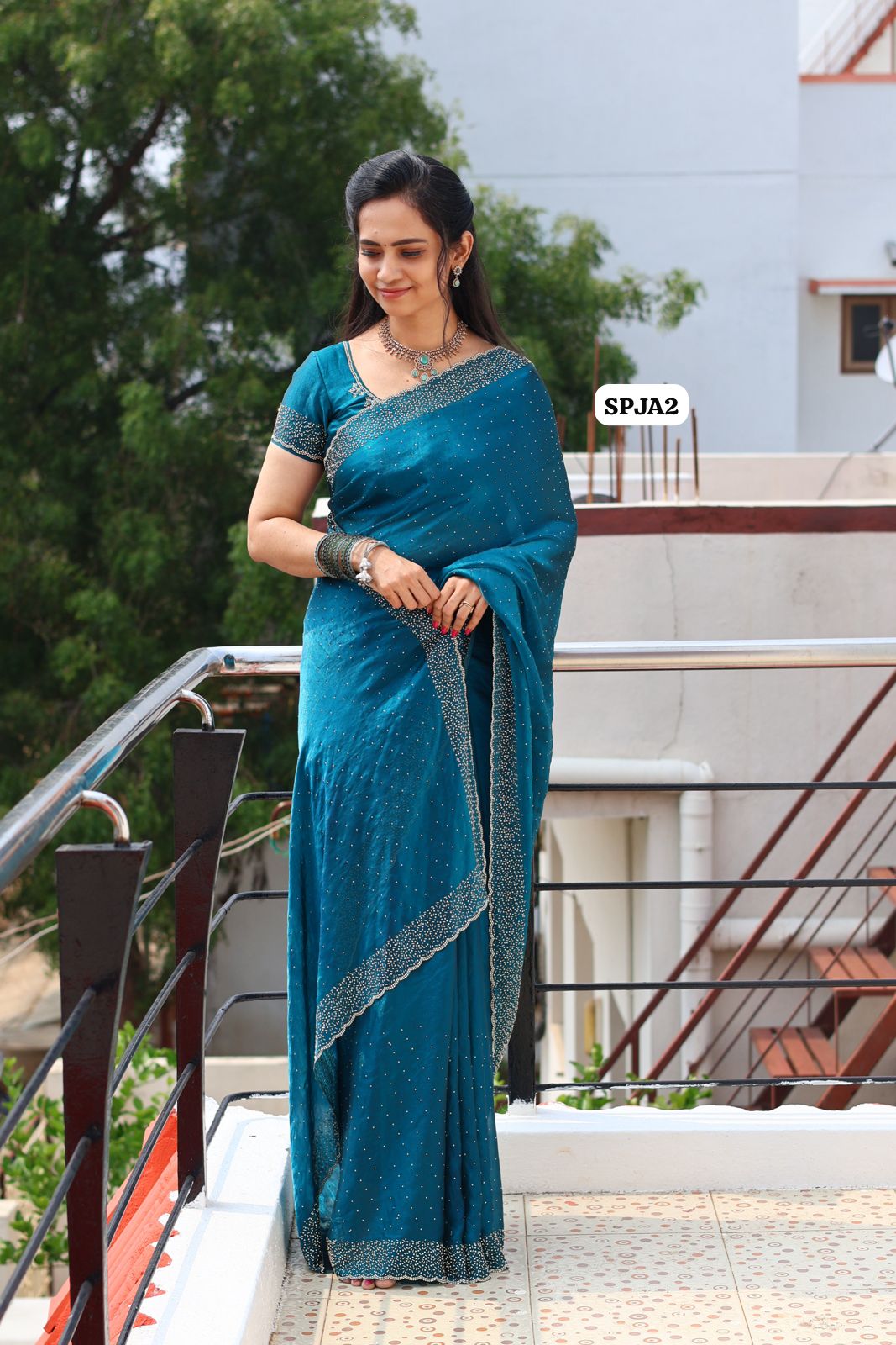 Premium space silk sarees with real jarkhan diamond work..🥳