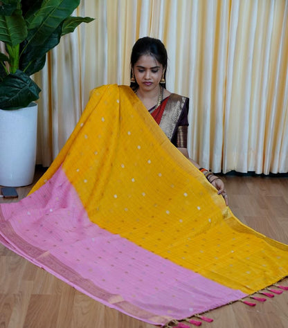Half designer saree with Zari weaving puttas🥰😎