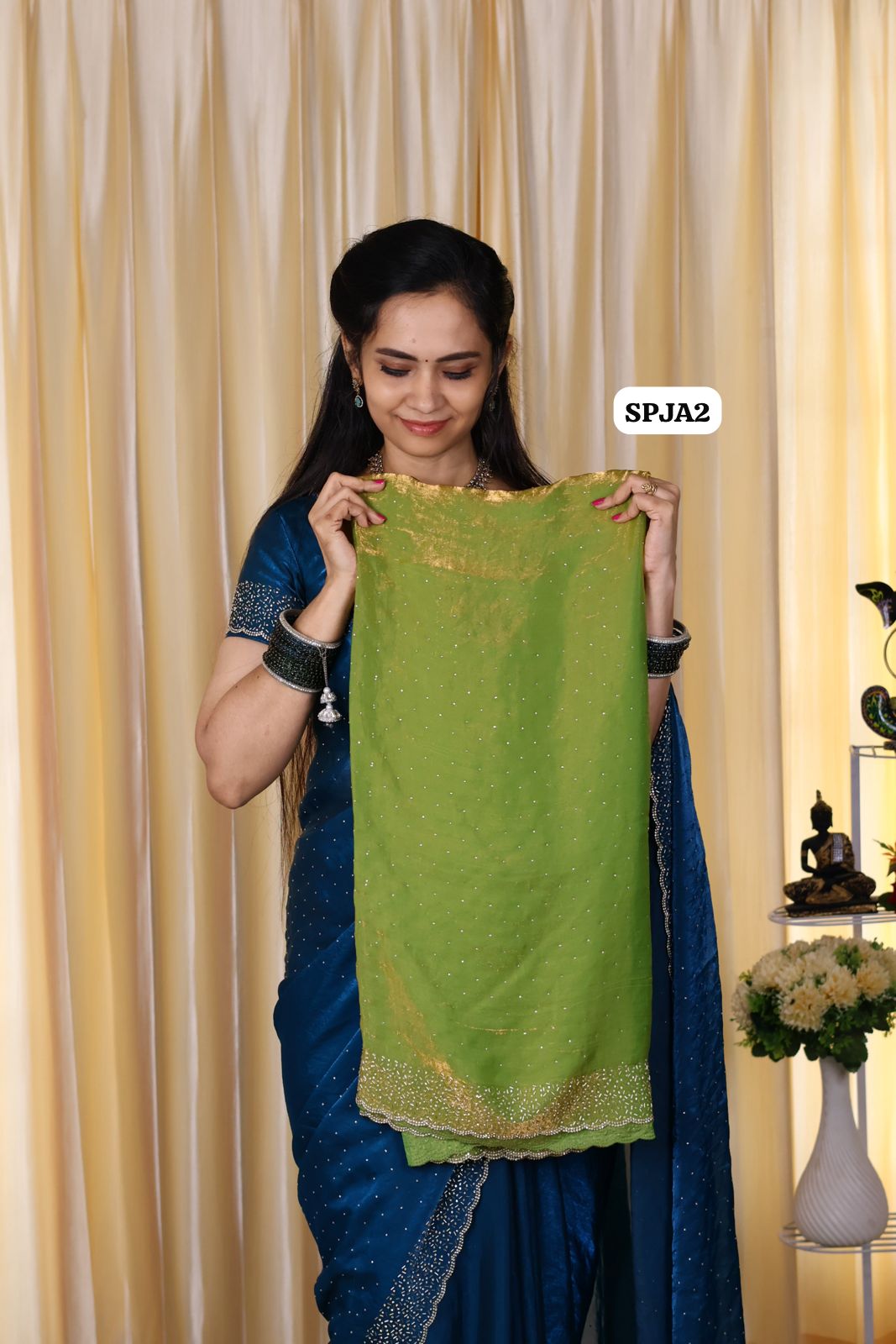 Premium space silk sarees with real jarkhan diamond work..🥳