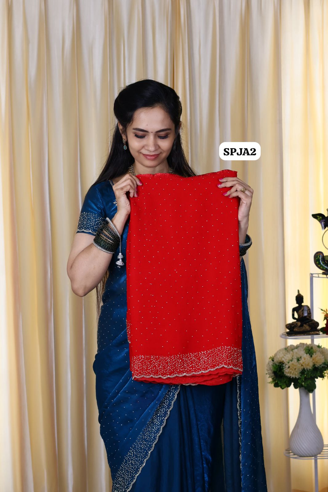 Premium space silk sarees with real jarkhan diamond work..🥳