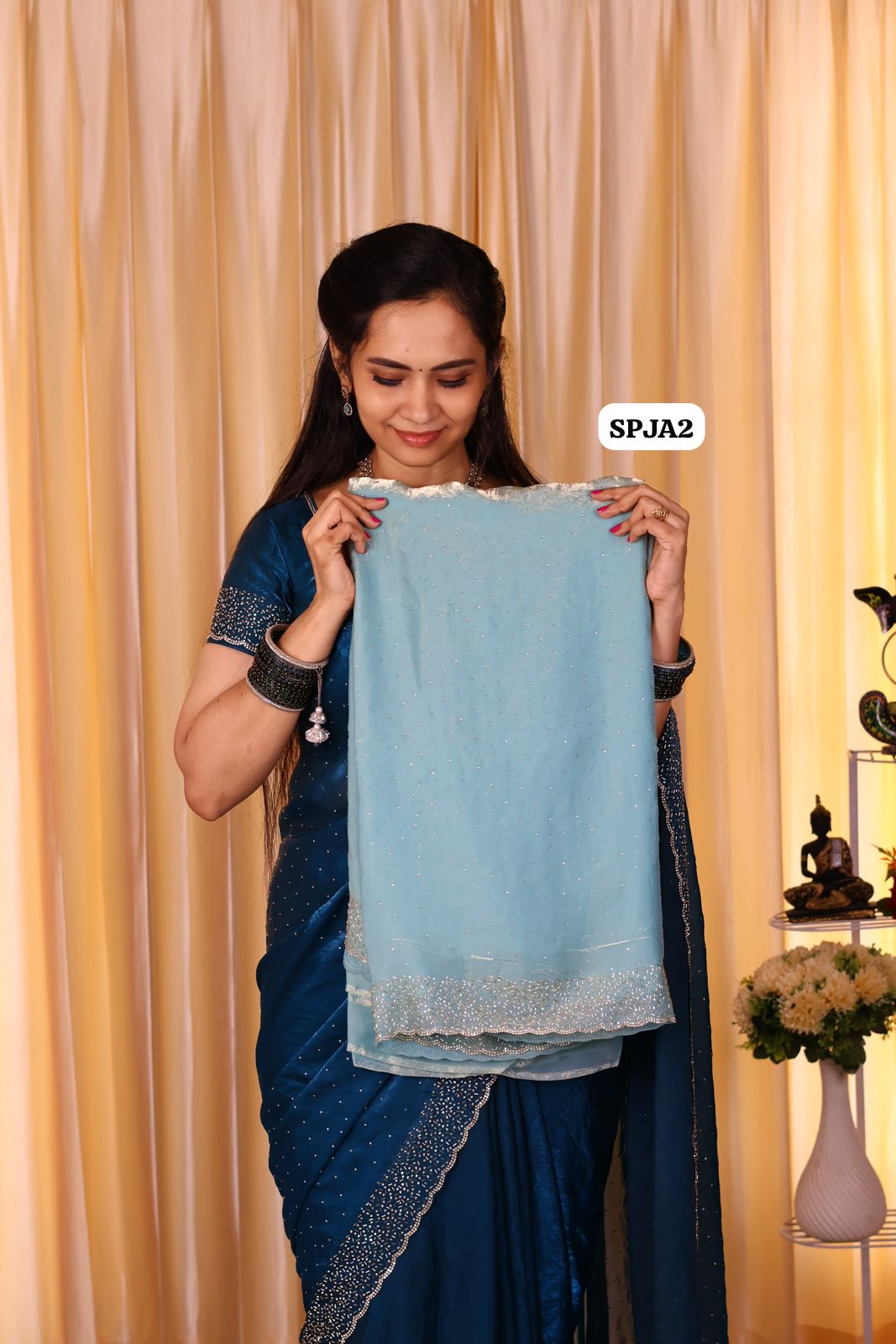 Premium space silk sarees with real jarkhan diamond work..😍🥳