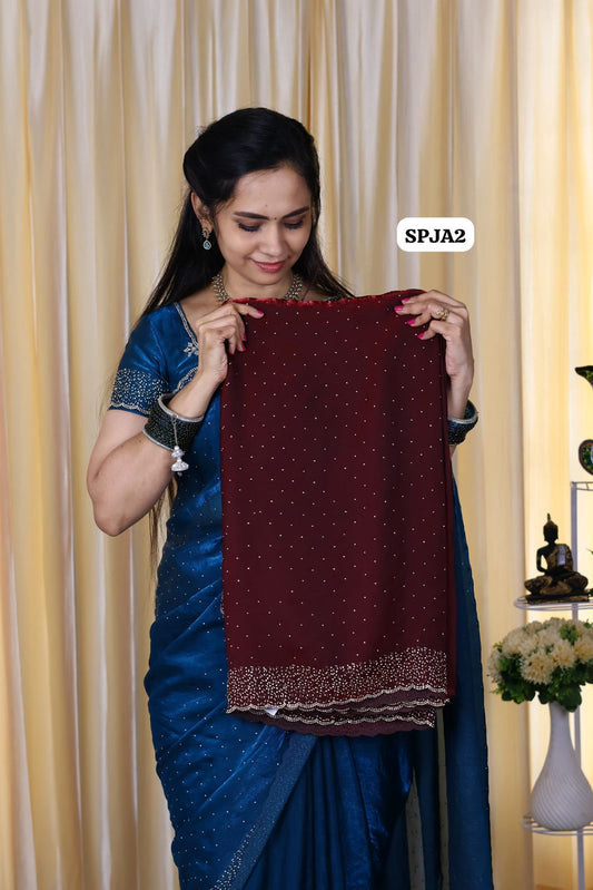 Premium space silk sarees with real jarkhan diamond work..😍🥳