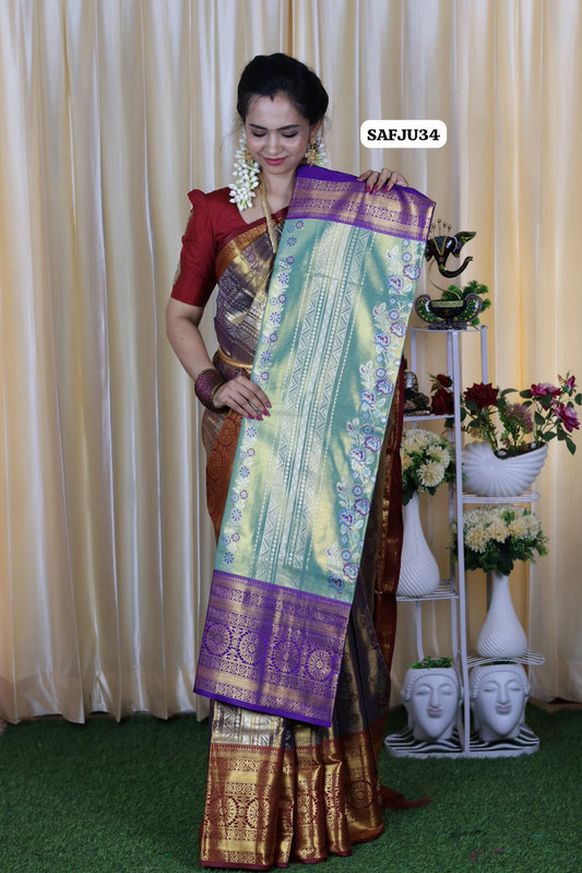 Kanchi inspired .semi silk saree🥳
