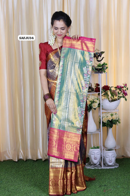 Kanchi inspired .semi silk saree 🥳✅